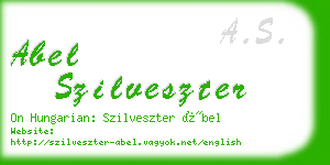 abel szilveszter business card